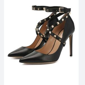 Valentino Garavani Black Studded Heels